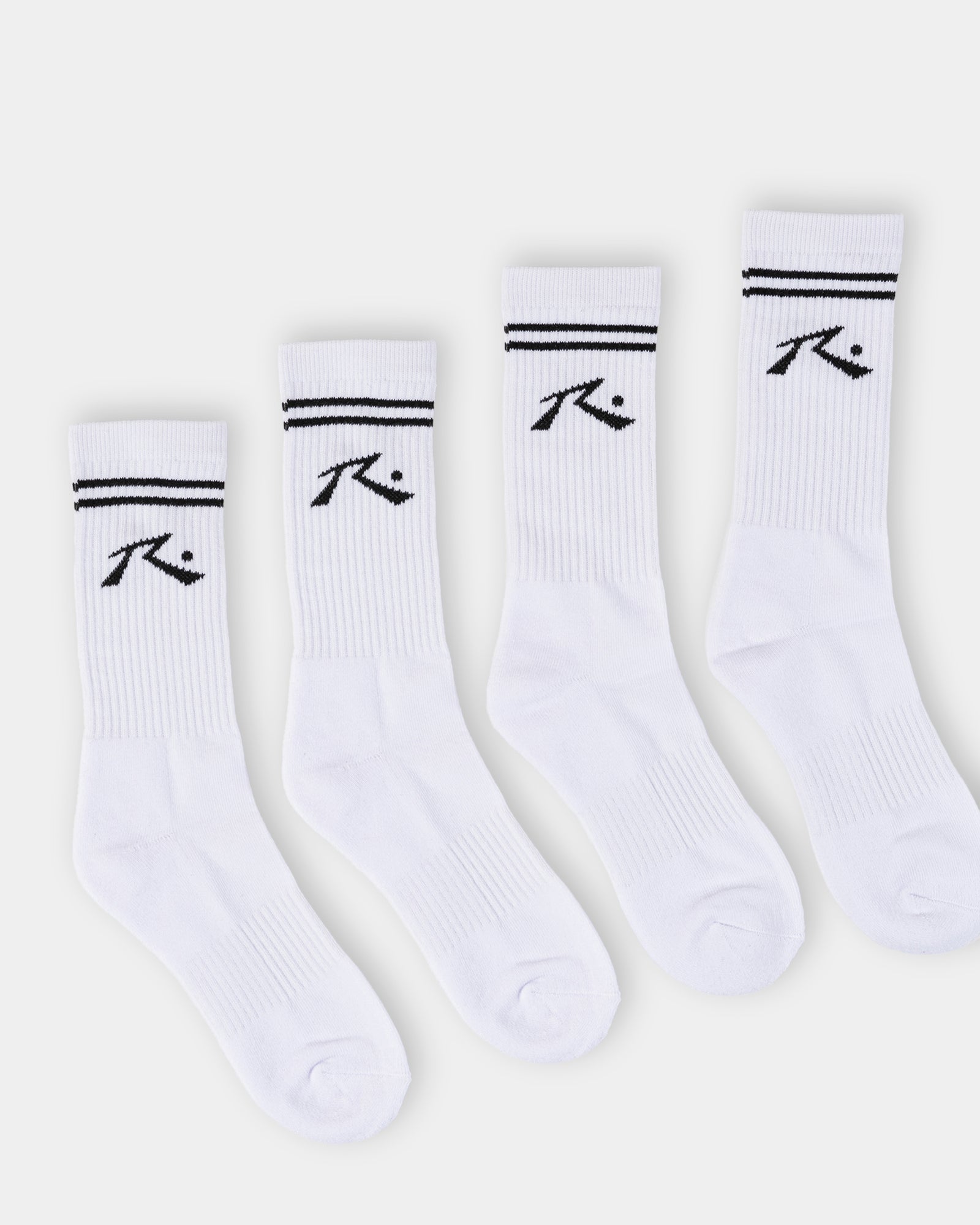 Mens Comp Mid Calf  4 Pack Crew Socks