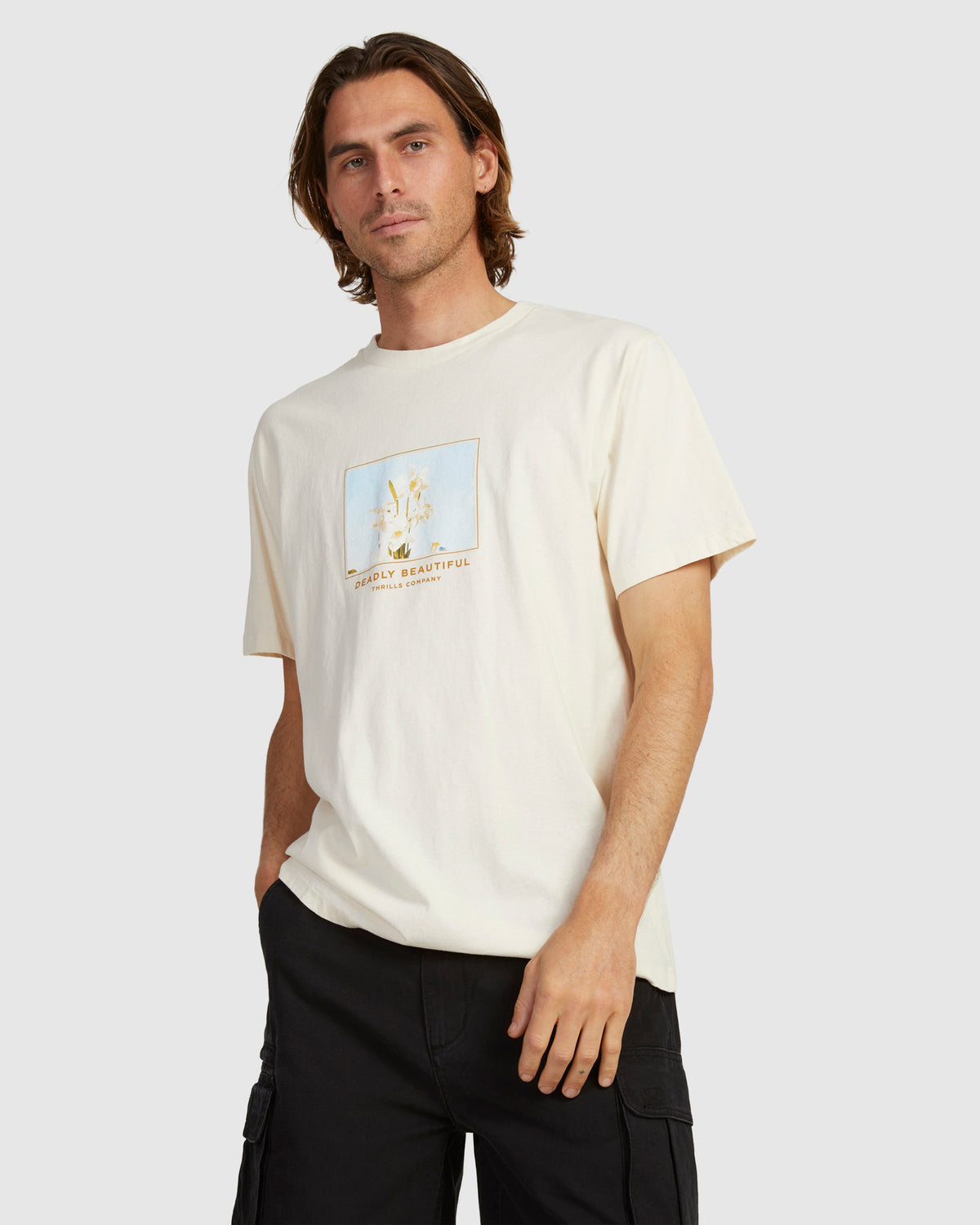 MENS DEADLY BEAUTIFUL MERCH FIT T-SHIRT