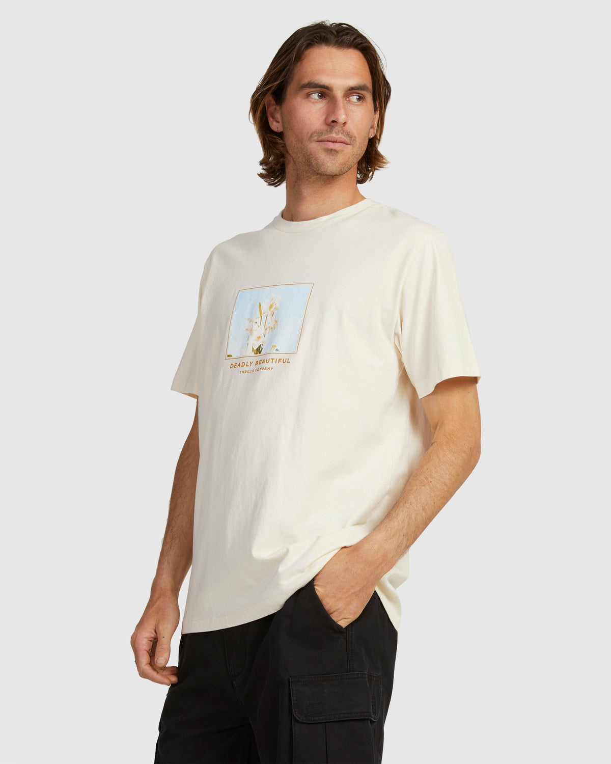 MENS DEADLY BEAUTIFUL MERCH FIT T-SHIRT