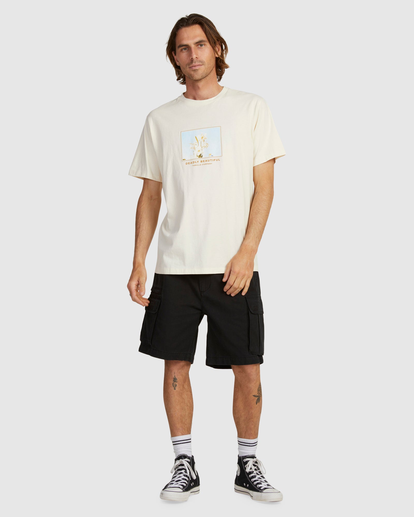 MENS DEADLY BEAUTIFUL MERCH FIT T-SHIRT