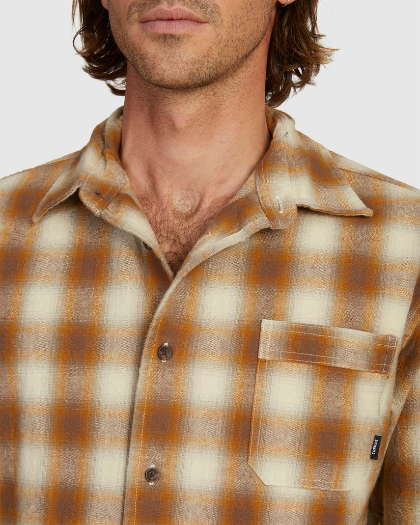 MENS BARRIO LONG SLEEVE FLANNEL SHIRT