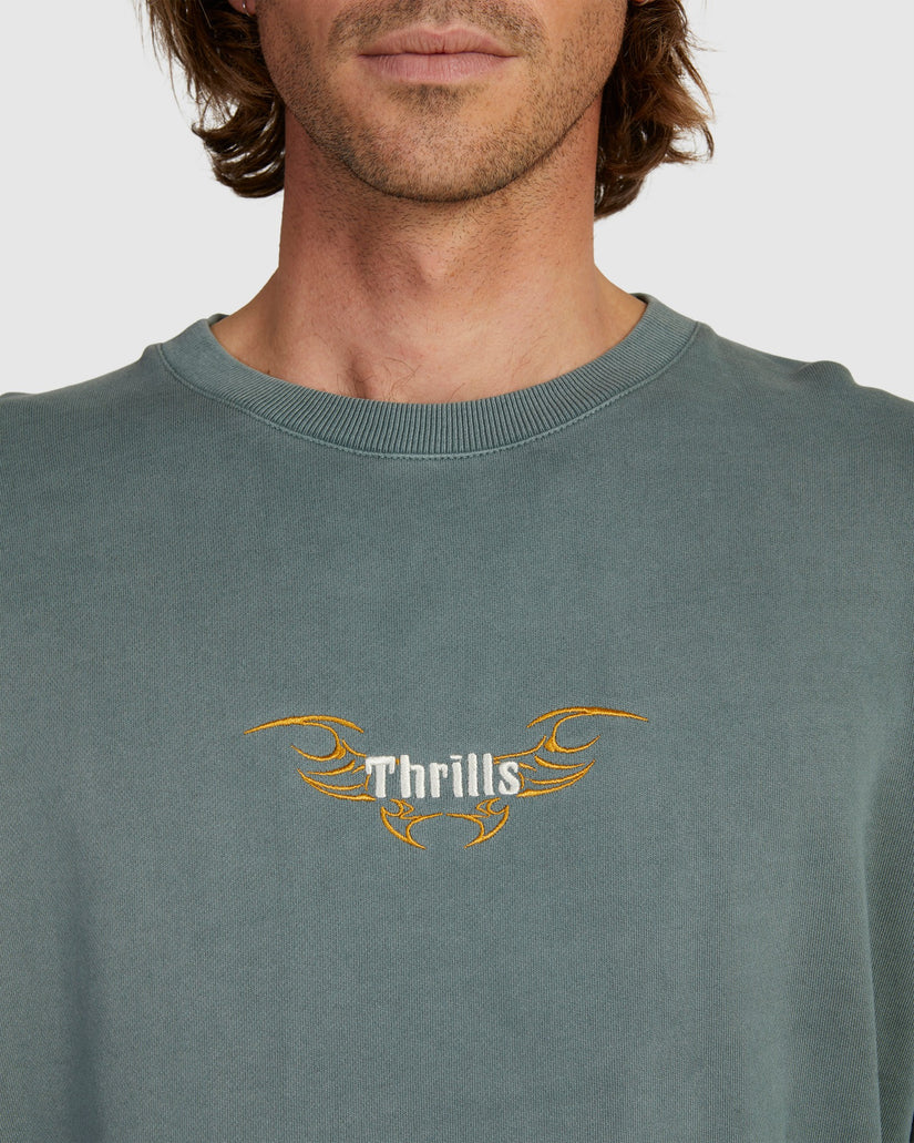 MENS THRILLS GOLDEN WINGS SLOUCH CREW