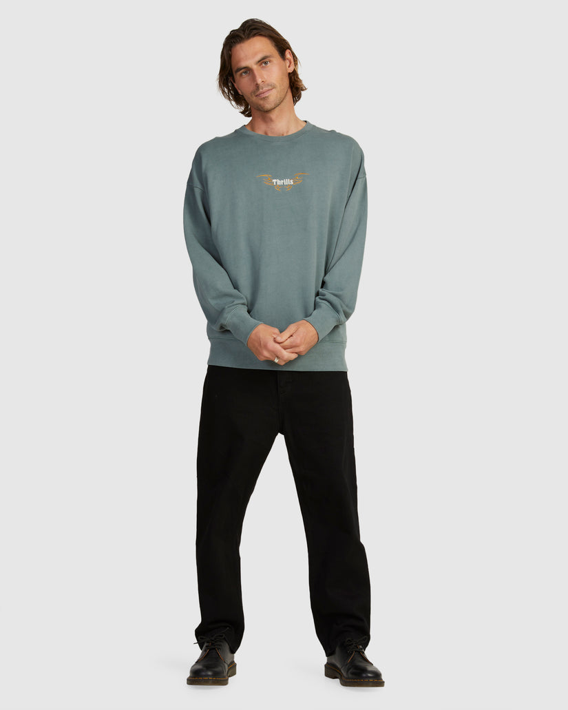 MENS THRILLS GOLDEN WINGS SLOUCH CREW