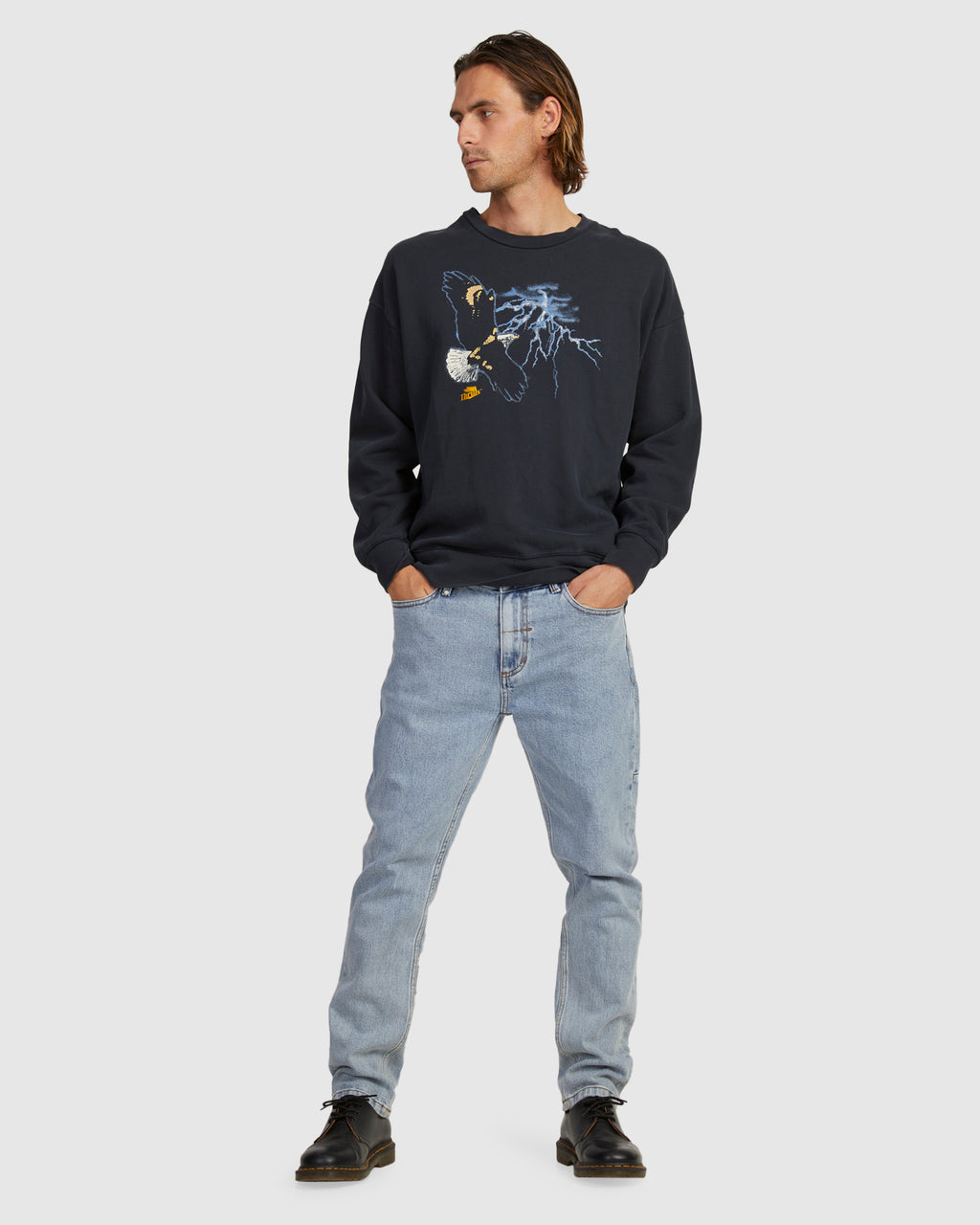 MENS THRILLS HIGH LIFE SLOUCH FIT CREW NECK