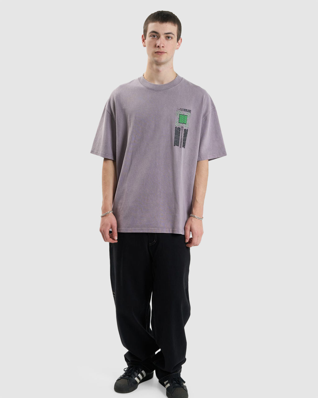 MENS VIBRATIONS BOX FIT OVERSIZE T-SHIRT