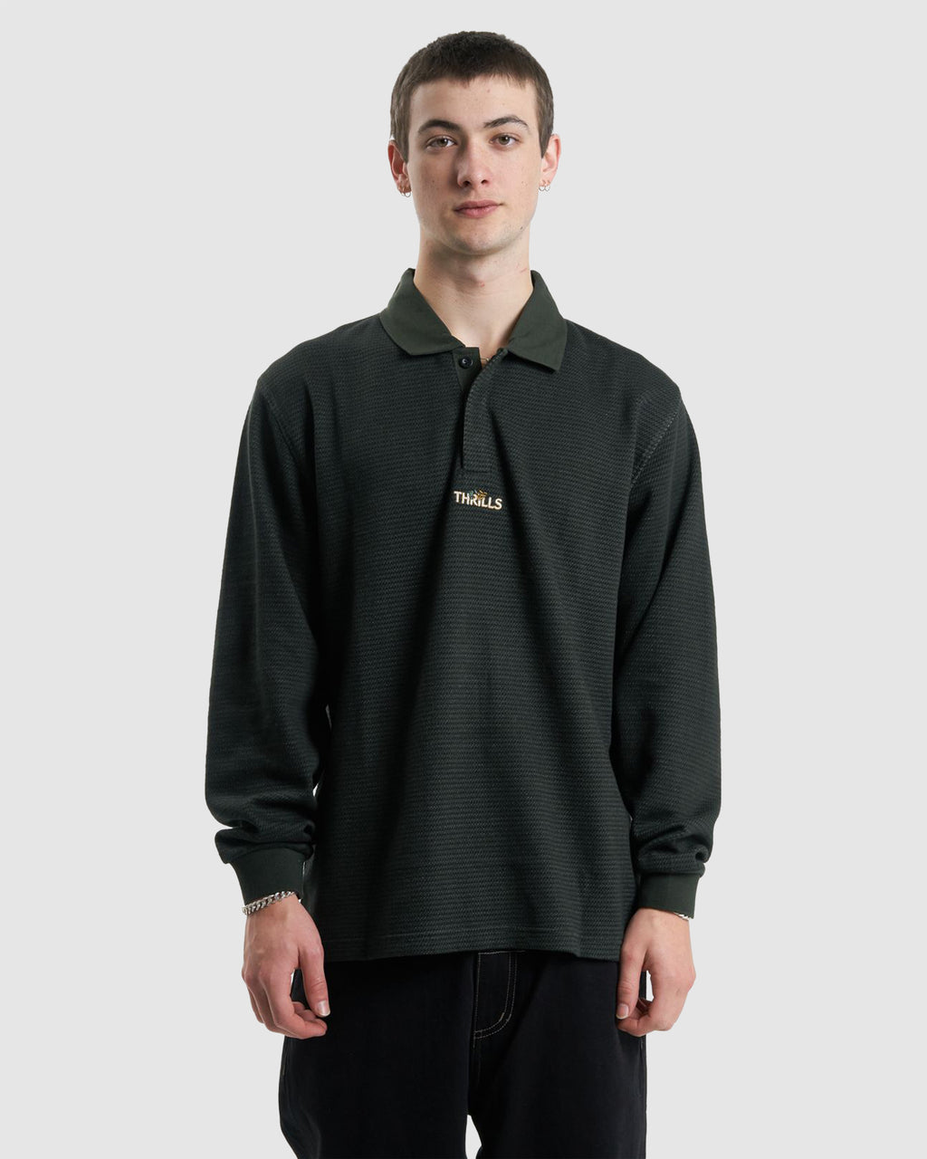 Mens Secret Garden Rugby Polo Long Sleeve Shirt