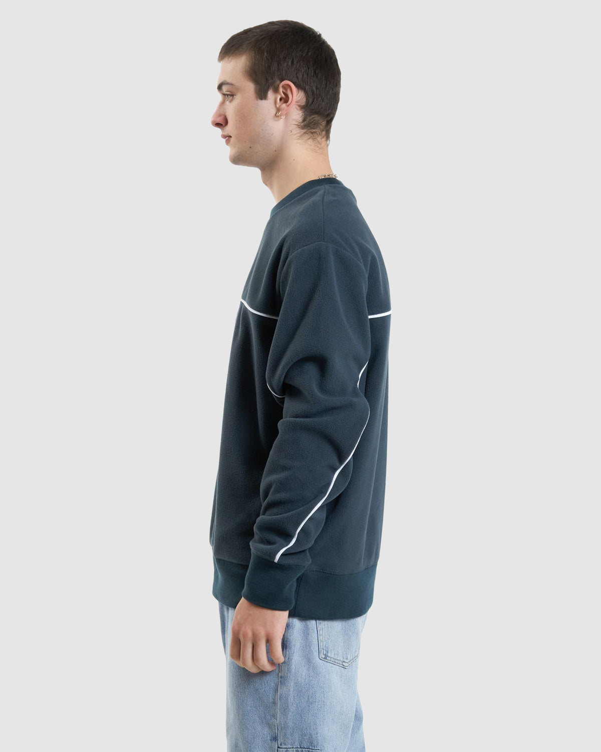 MENS WISDOM OVERSIZED POLAR FLEECE CREW