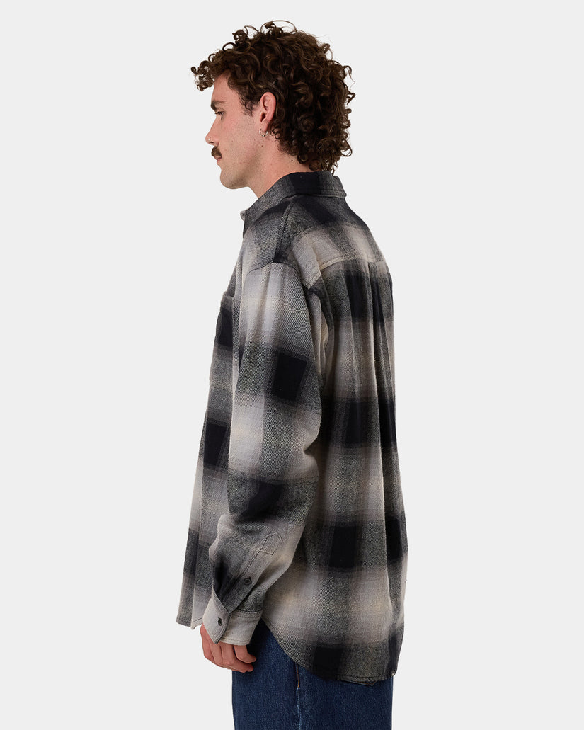 Mens Barrio Long Sleeve Flannel Shirt