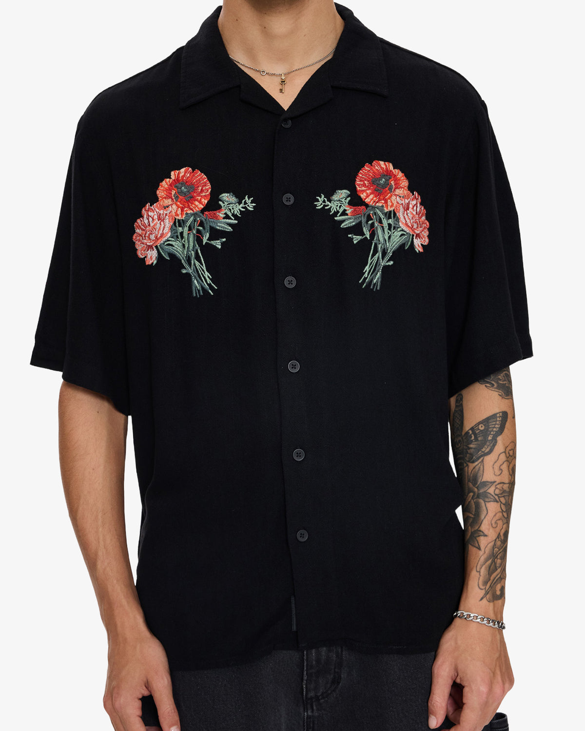 Mens Still Life Bowling Short Sleve Shirt