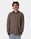 Mens Thrills Union Rugby Jacquard Long Sleeve T-Shirt