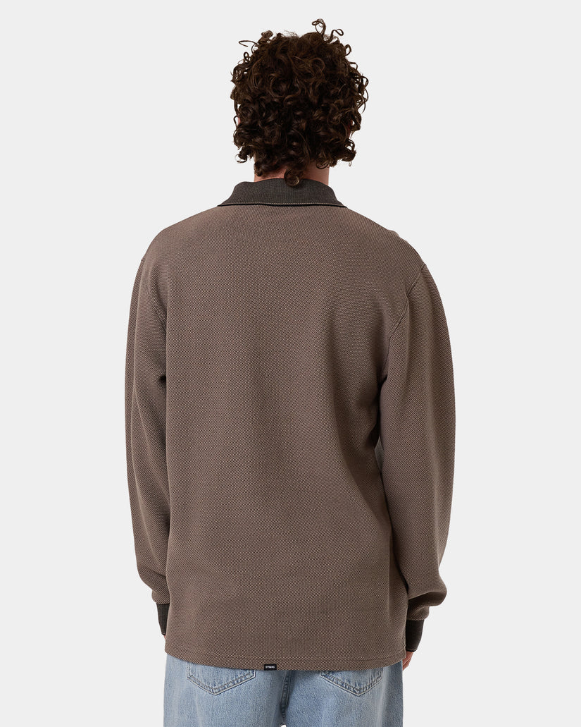 Mens Thrills Union Rugby Jacquard Long Sleeve T-Shirt