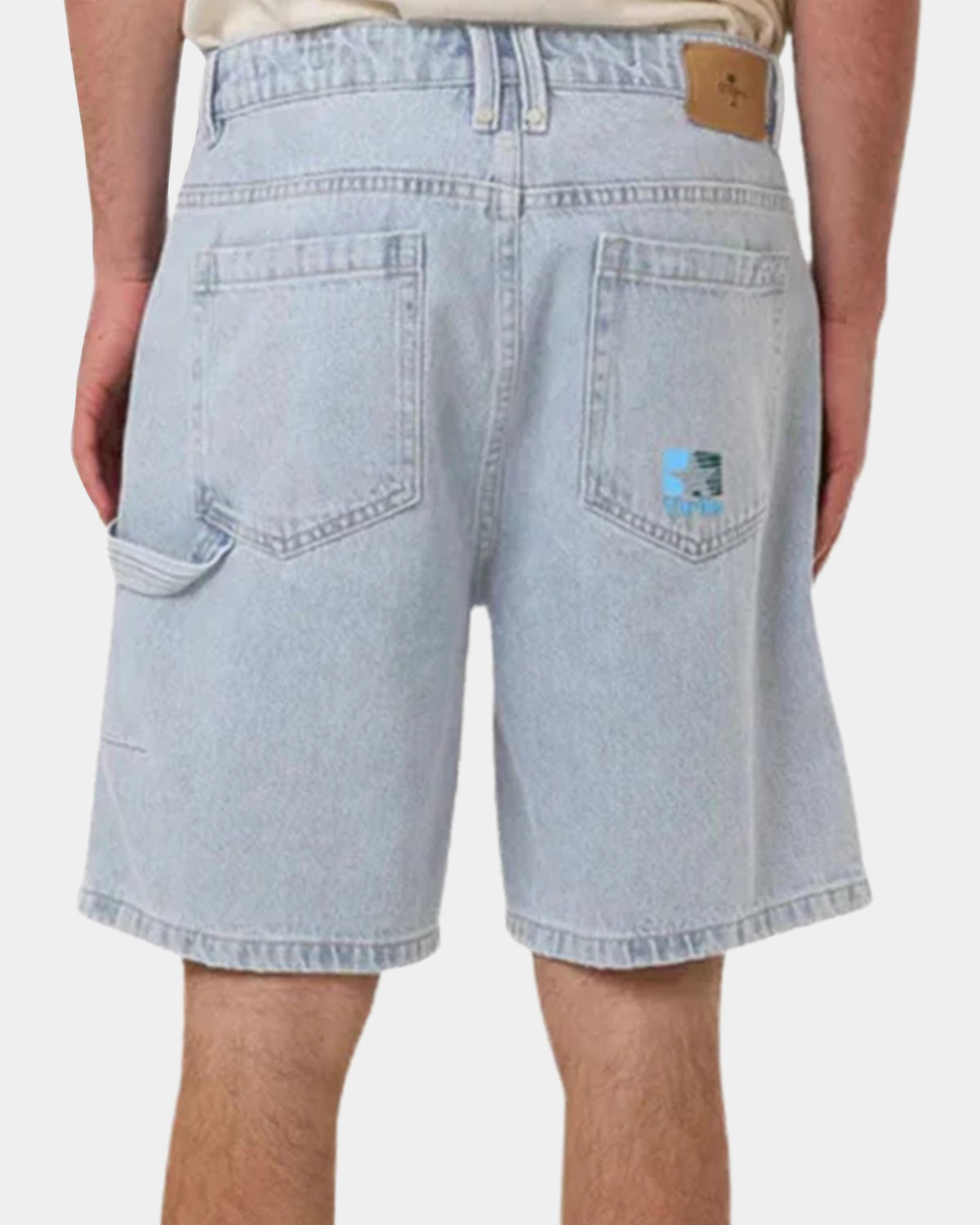 Mens Hazed Slacker Denim Shorts
