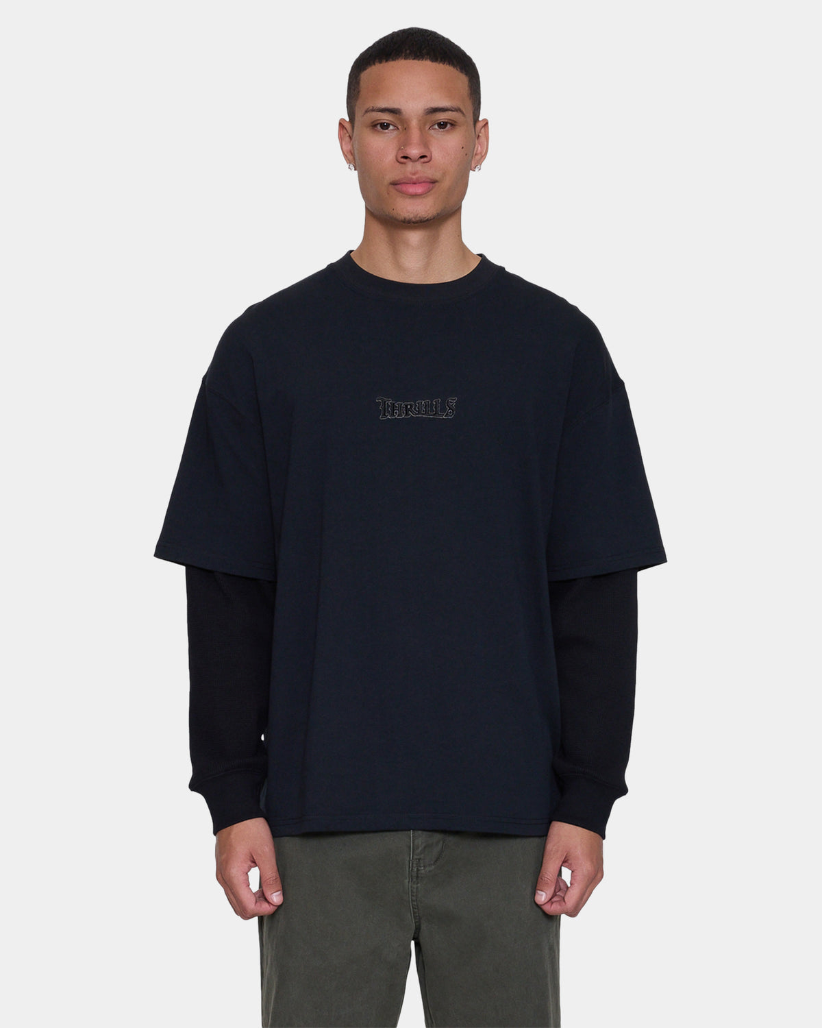 Mens Web Of Deceit Layer Box Crop Long Sleeve T-Shirt