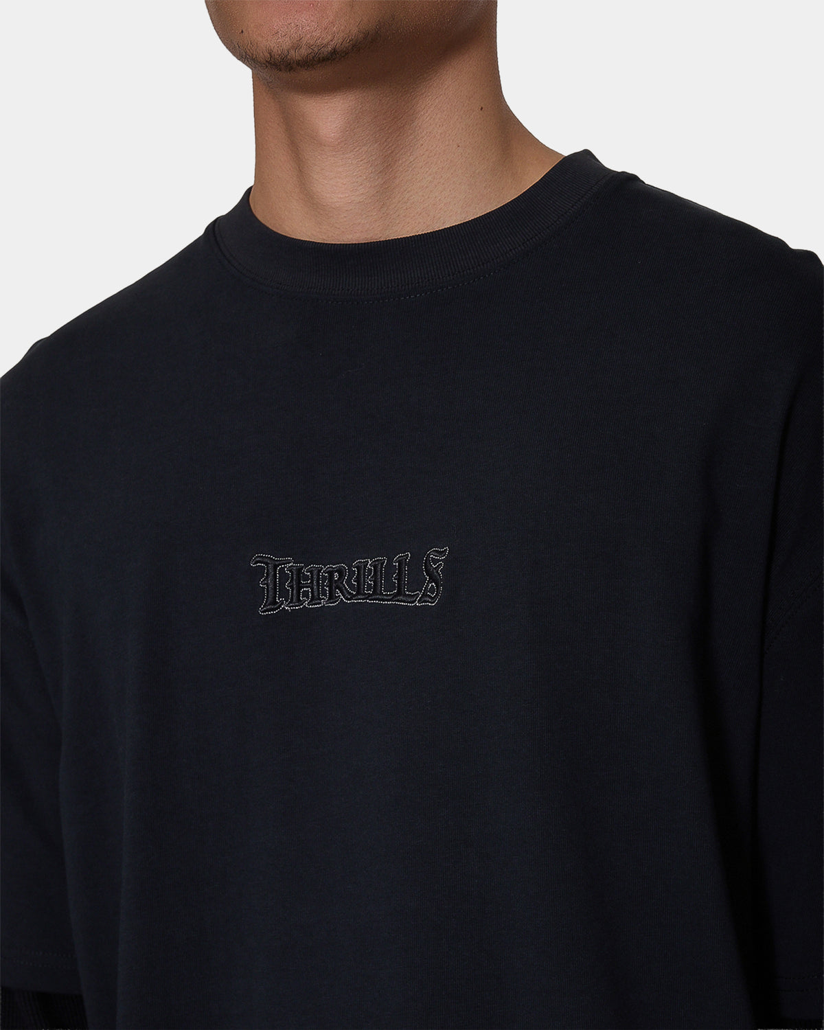 Mens Web Of Deceit Layer Box Crop Long Sleeve T-Shirt