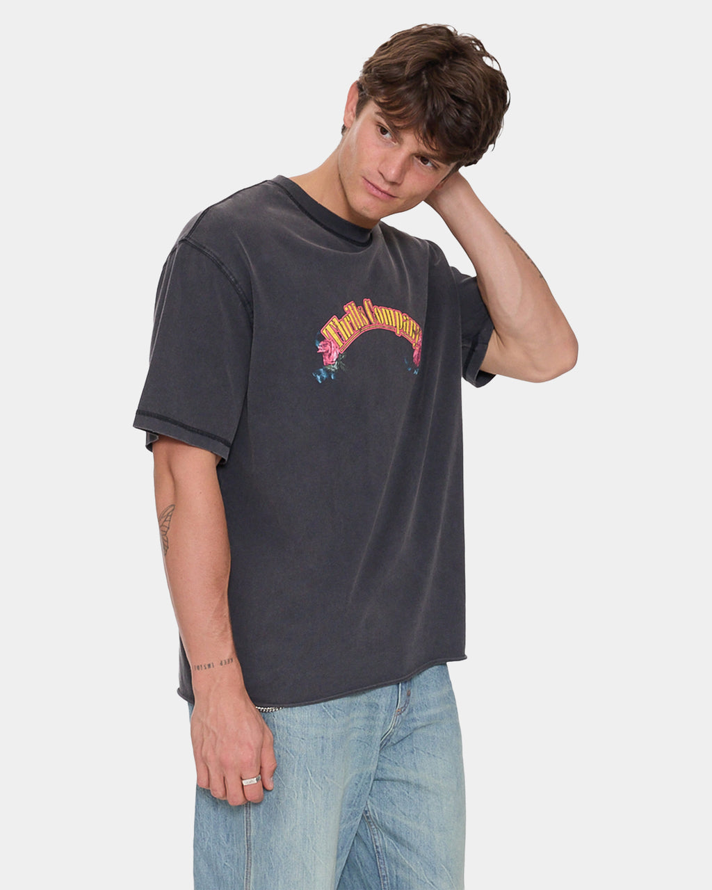 Mens Fury Oversized Cropped T-Shirt