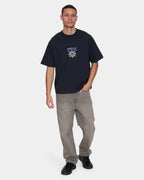 Mens Stagger Oversized Cropped T-Shirt