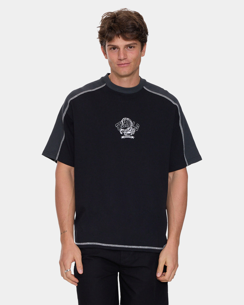 Mens Sting Of Defeat Panel Oversized T-Shirt