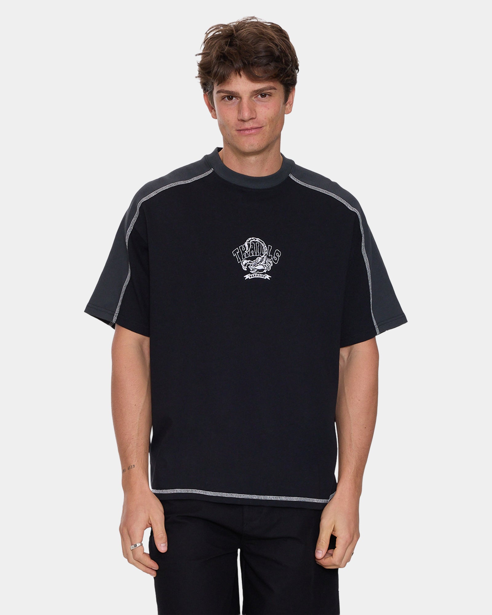 Mens Sting Of Defeat Panel Oversized T-Shirt