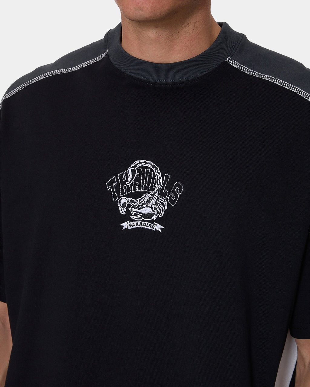 Mens Sting Of Defeat Panel Oversized T-Shirt
