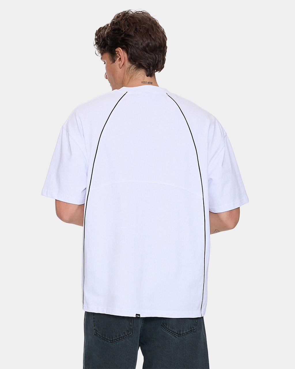 Mens Heavy Voltage Oversized Cropped T-Shirt