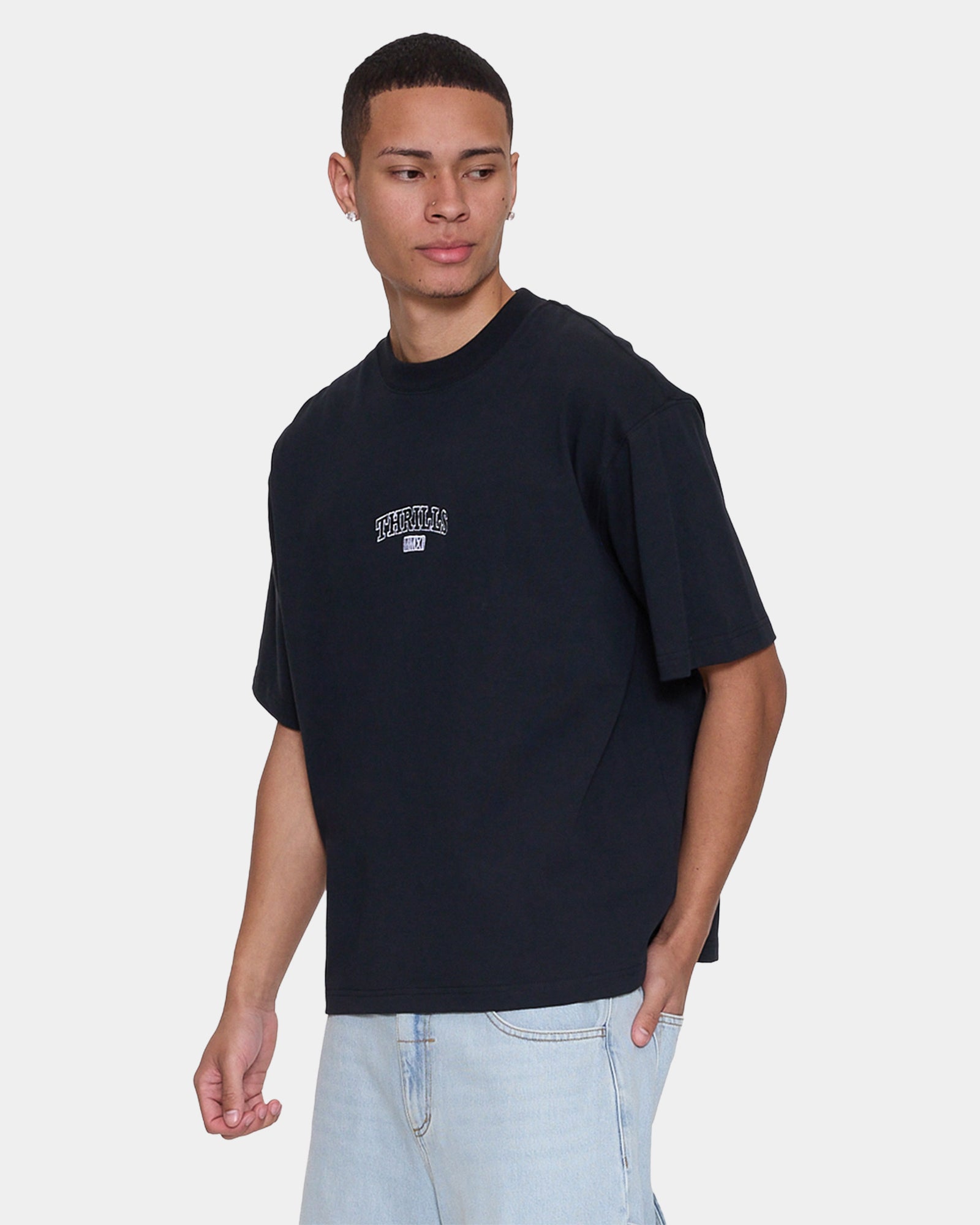 Mens Victory Embro Oversized Cropped T-Shirt