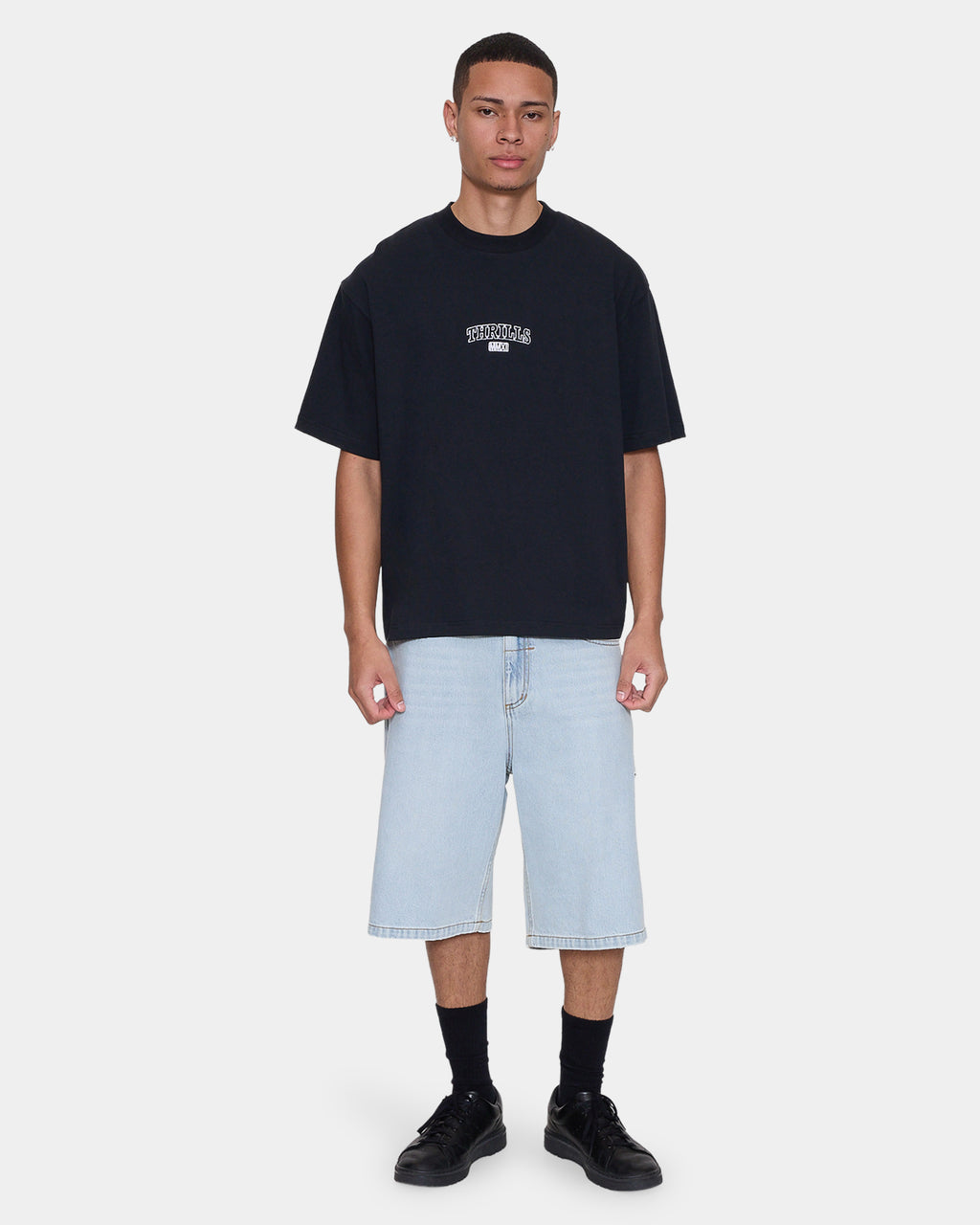 Mens Victory Embro Oversized Cropped T-Shirt