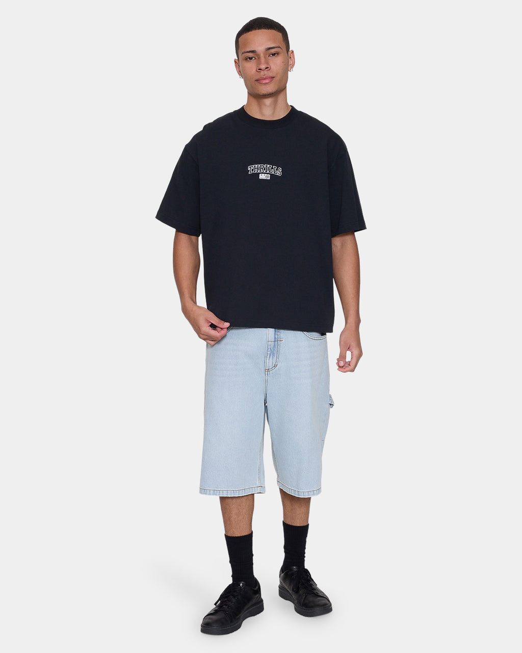 Mens Victory Embro Oversized Cropped T-Shirt