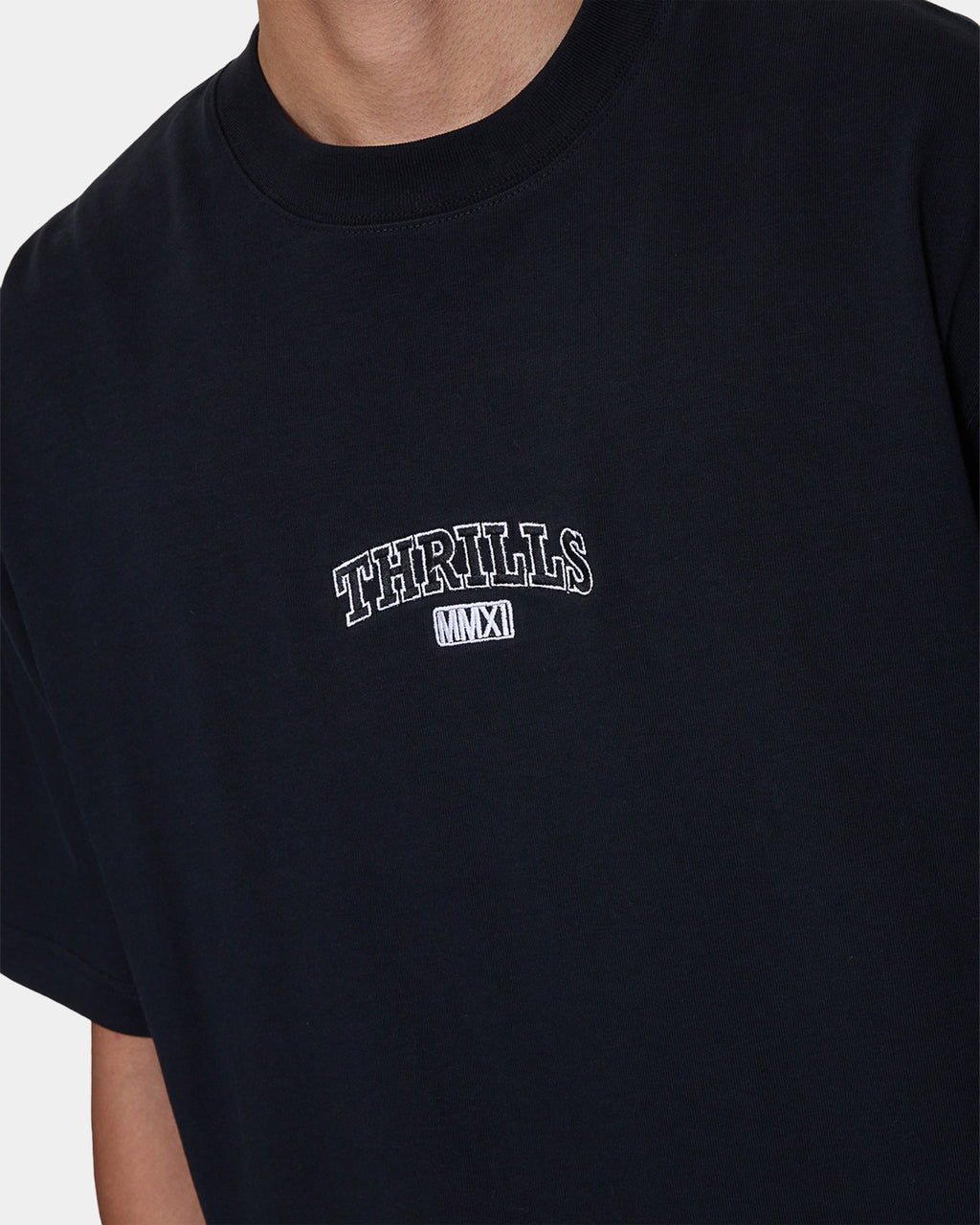 Mens Victory Embro Oversized Cropped T-Shirt