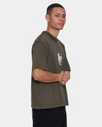 Mens Rose Brigade Oversized Cropped T-Shirt