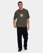 Mens Rose Brigade Oversized Cropped T-Shirt