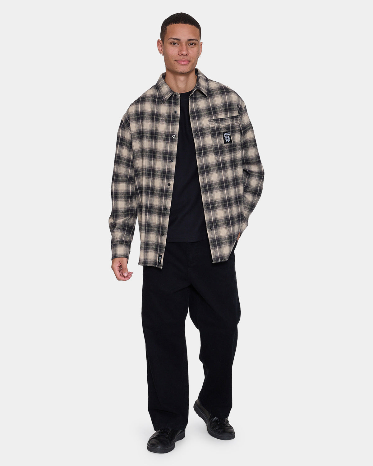 Mens Stagger Barrio Long Sleeve Flannel Shirt