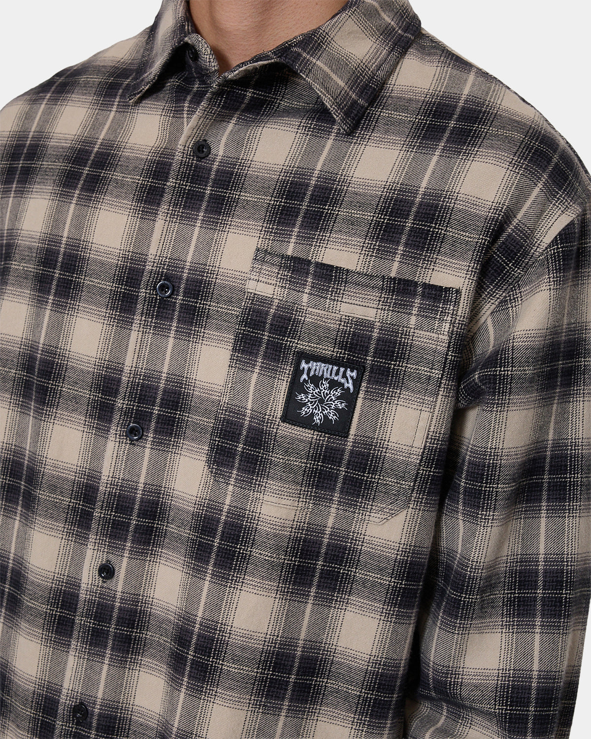 Mens Stagger Barrio Long Sleeve Flannel Shirt