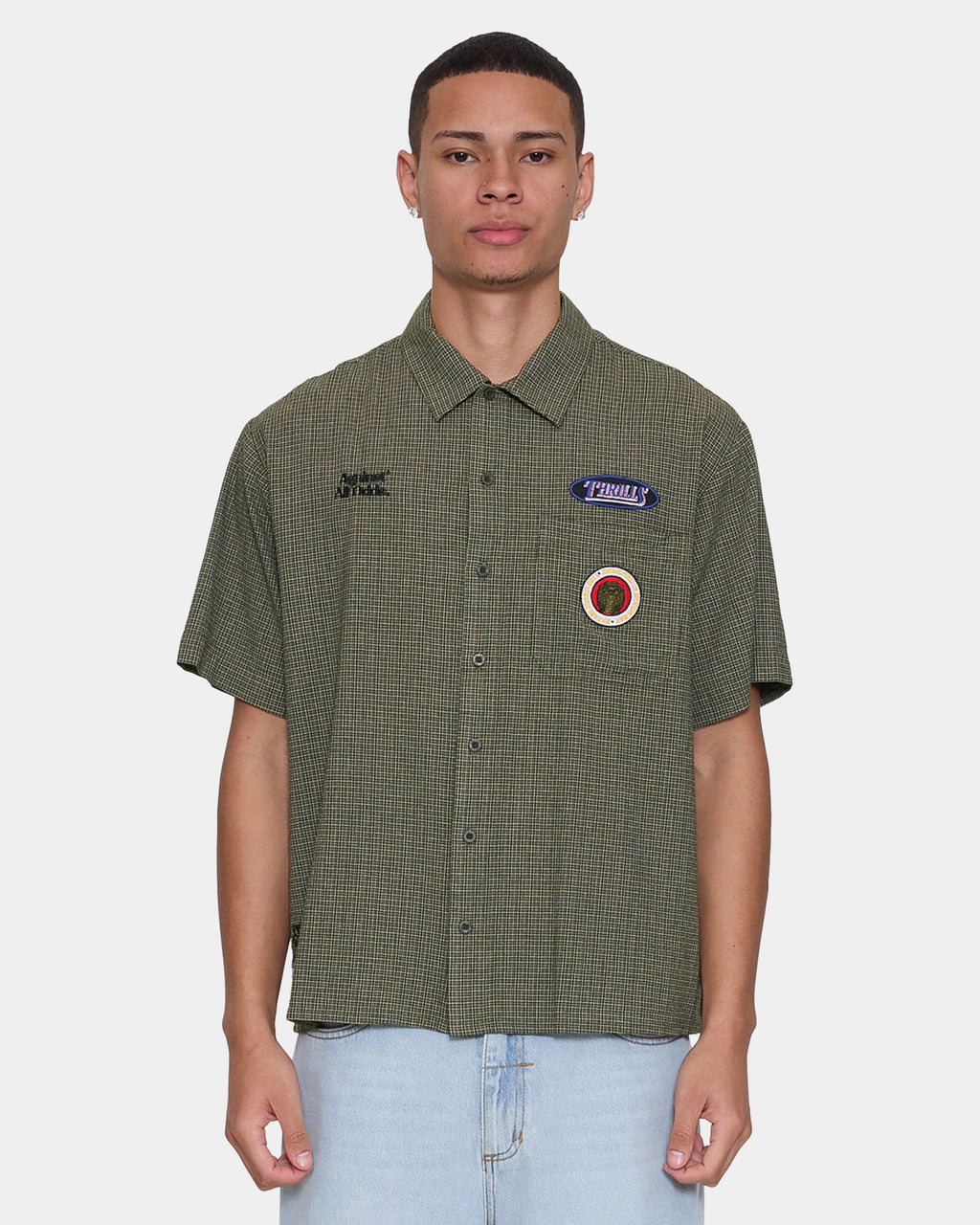 Mens Against All Odds Cropped Short Sleeve Shirt
