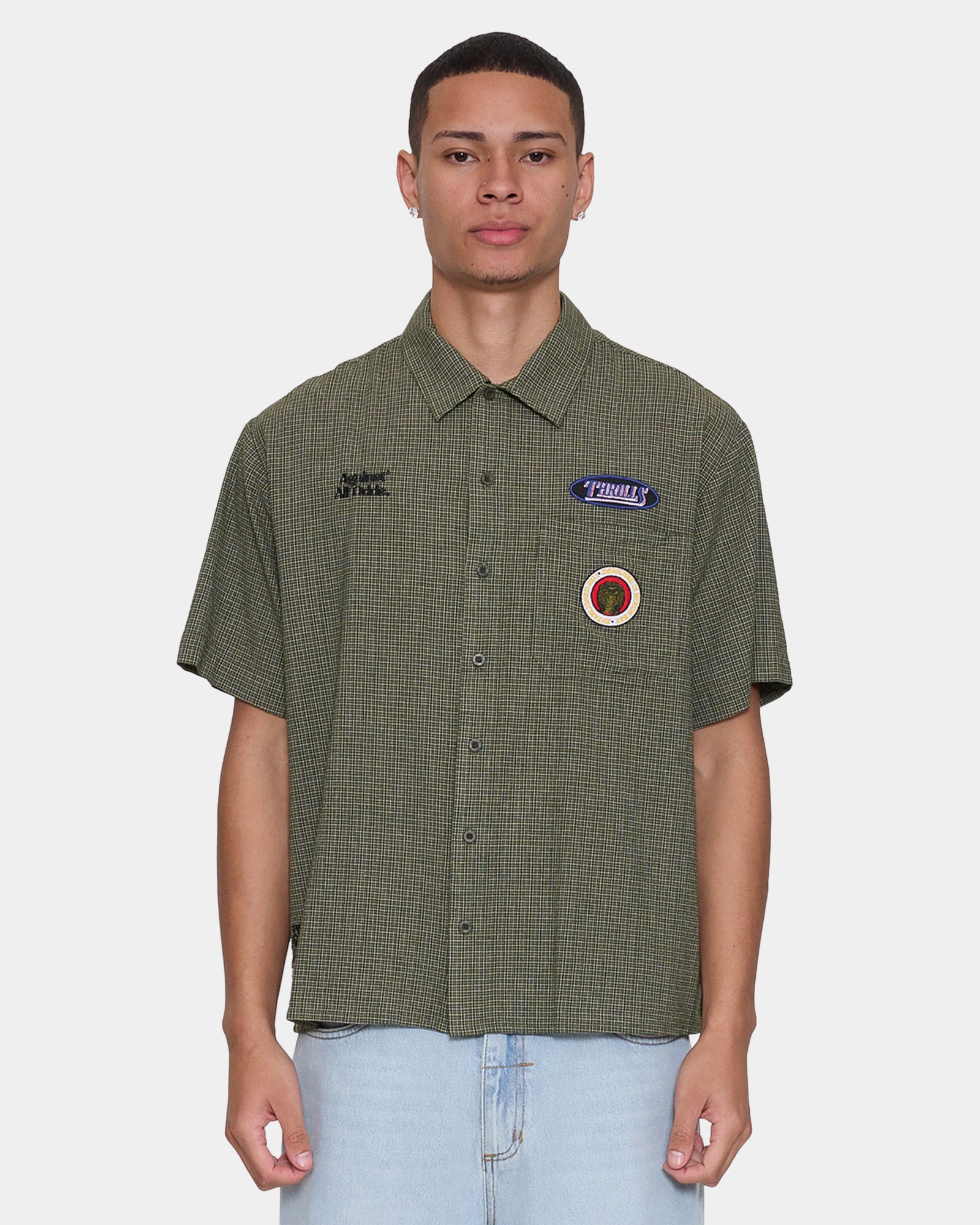 Mens Against All Odds Cropped Short Sleeve Shirt