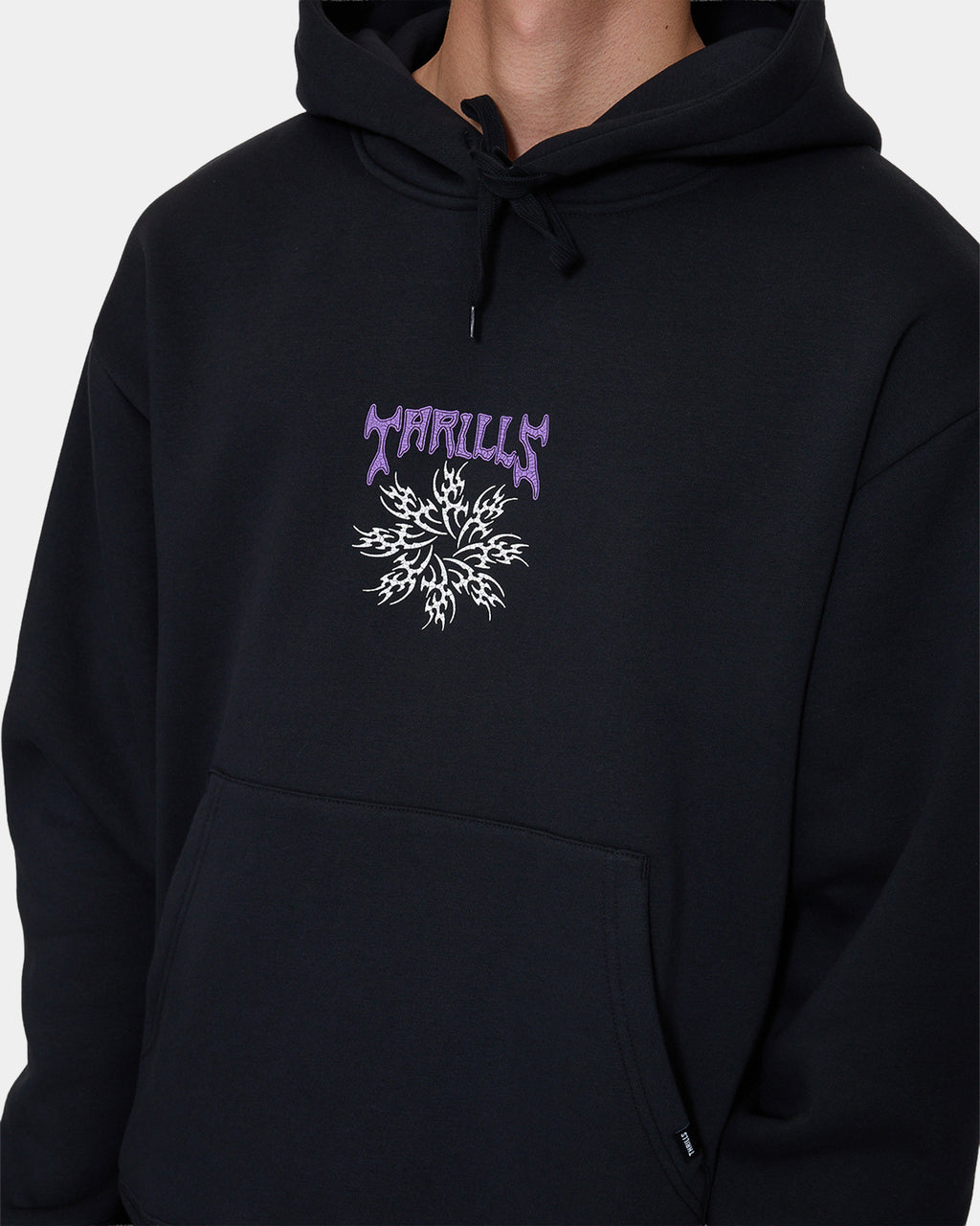 Mens Stagger Slouch Cropped Pullover Hoodie