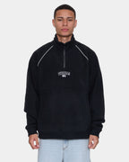 Mens Thrill Of Victory Raglan Quarter Zip Fleece Jumper