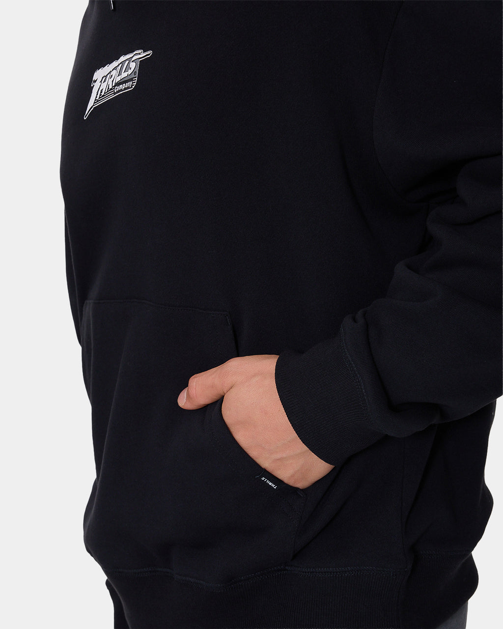 Mens Heavy Voltage Slouch Cropped Pullover Hoodie