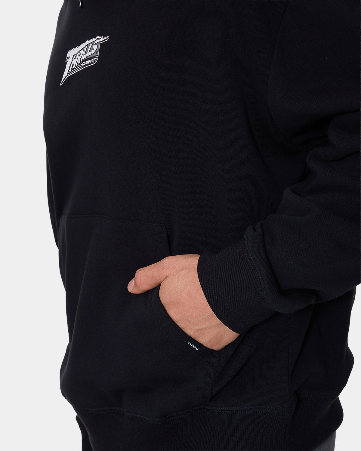 Mens Heavy Voltage Slouch Cropped Pullover Hoodie
