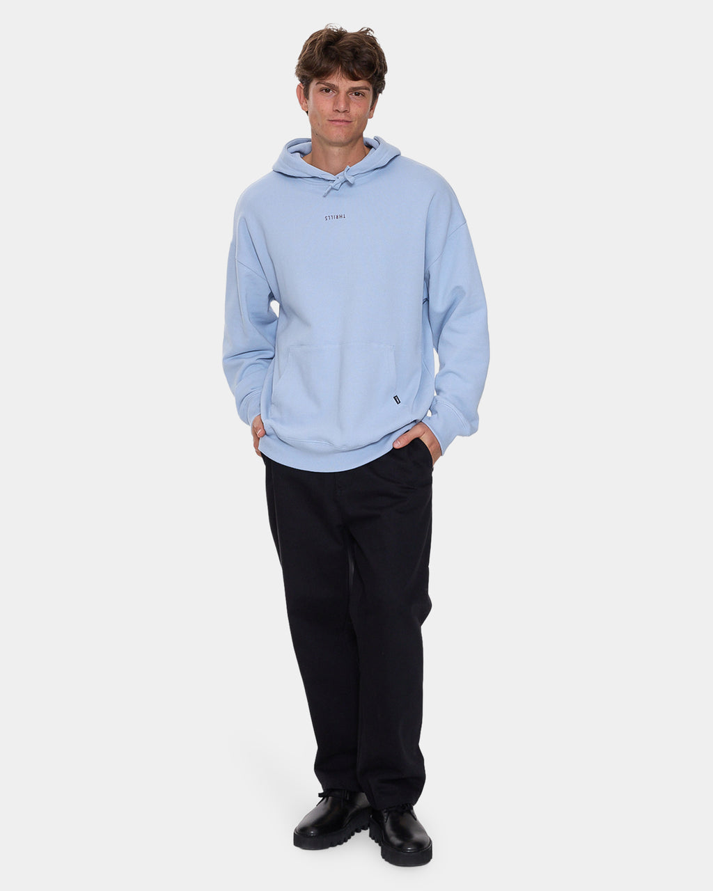 Mens Minimal Thrills Slouch Pullover Hoodie