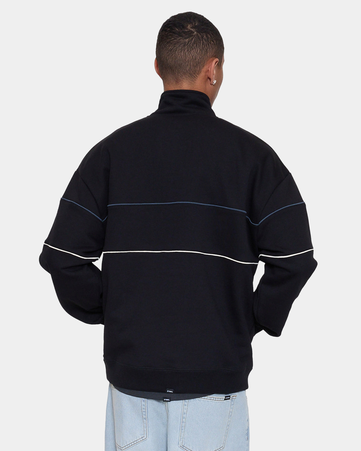 Mens Between Chaos & Calm Quarter Zip Fleece Jumper