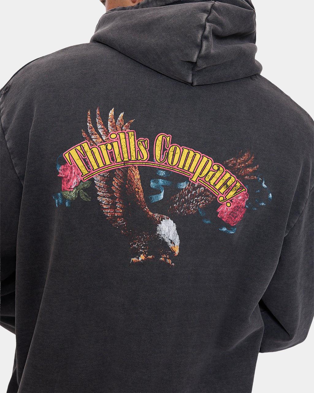 Mens Fury Slouch Cropped Pullover Hoodie