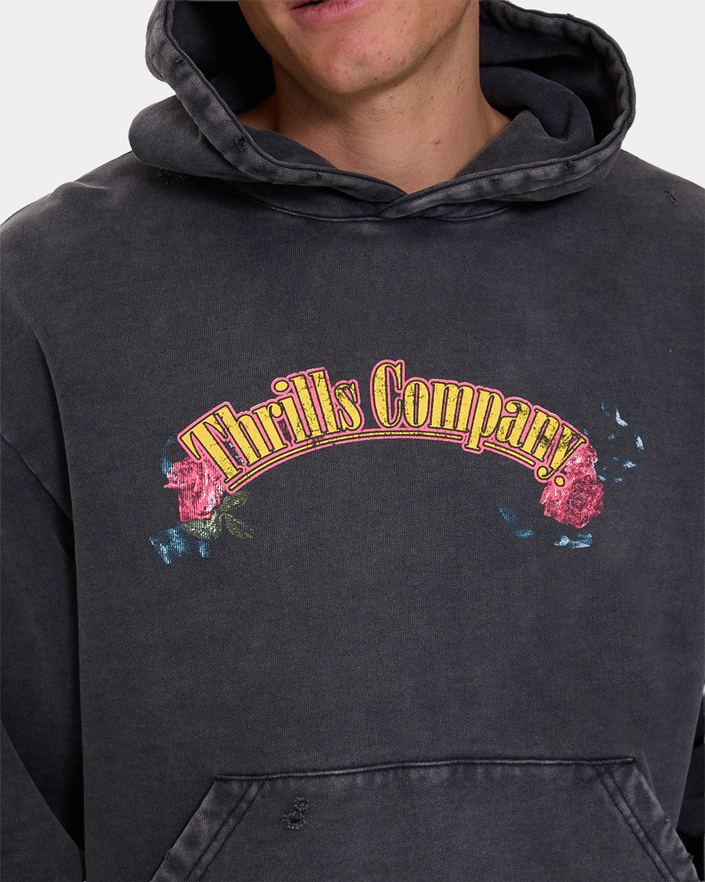 Mens Fury Slouch Cropped Pullover Hoodie