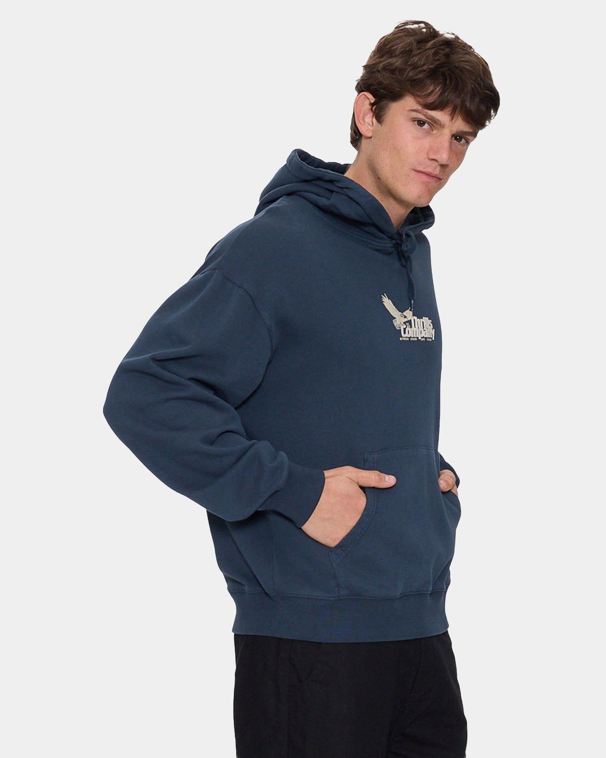 Mens Between Chaos & Calm Slouch Pullover Hoodie
