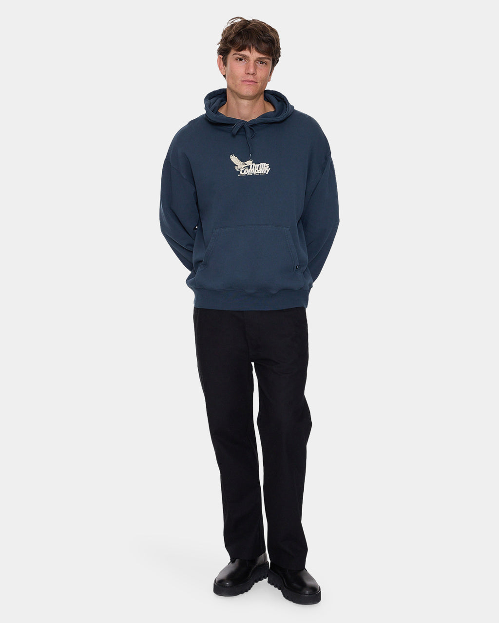 Mens Between Chaos & Calm Slouch Pullover Hoodie
