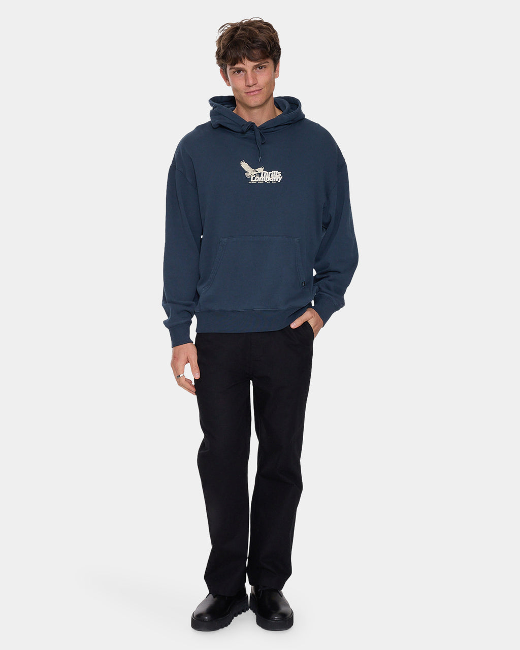 Mens Between Chaos & Calm Slouch Pullover Hoodie