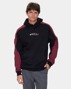 Mens Spectral Raglan Panel Cropped Pullover Hoodie