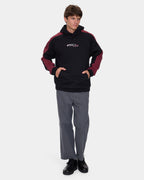 Mens Spectral Raglan Panel Cropped Pullover Hoodie