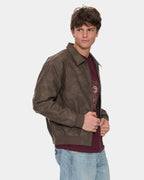 Mens Deep In The Heart Of Byron Leather Jacket