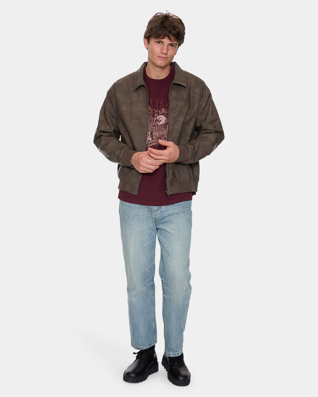 Mens Deep In The Heart Of Byron Leather Jacket