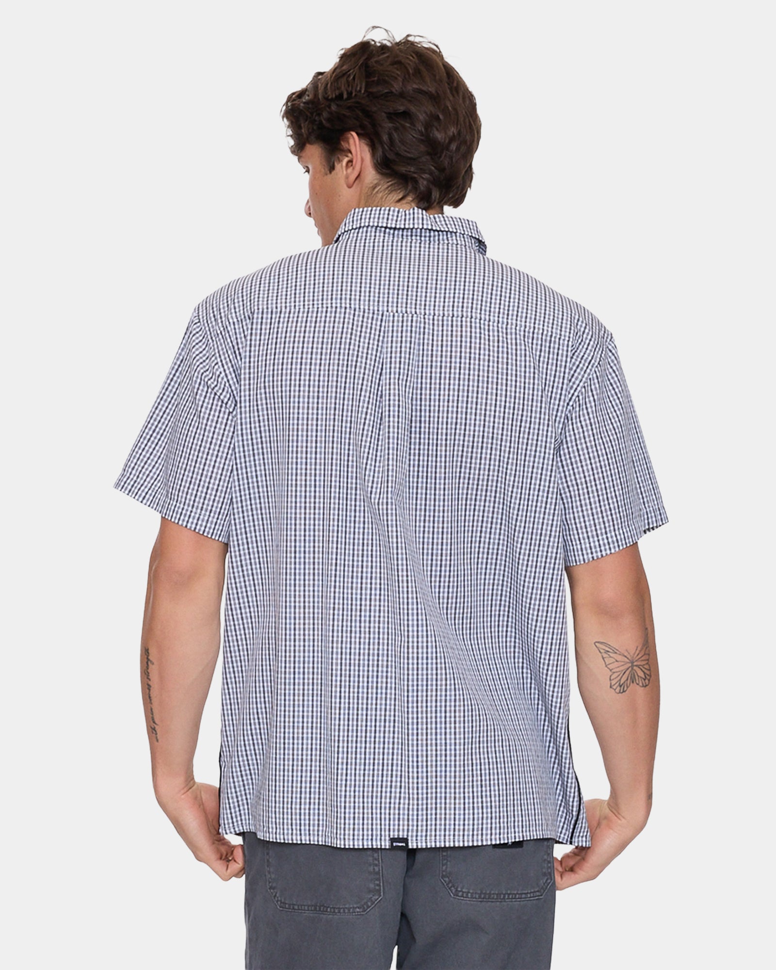 Mens Heavy Voltage Cropped Short Sleeve Shirt